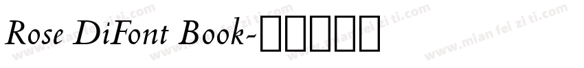 Rose DiFont Book字体转换